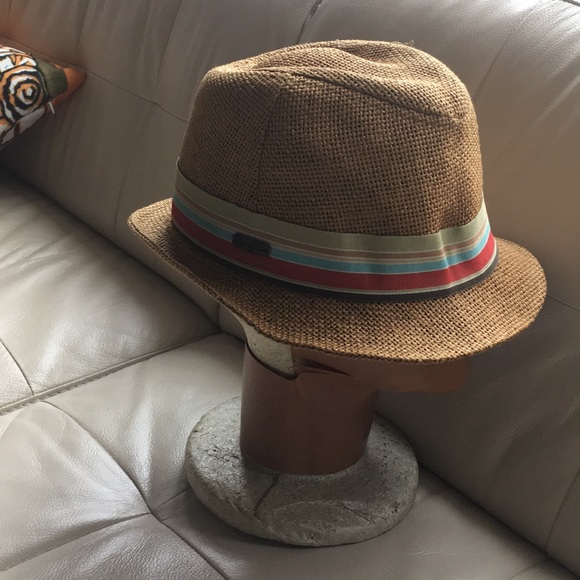 Sun n Sand ribbon trim 1.5” Brim Fedora Hat - Picture 7 of 7